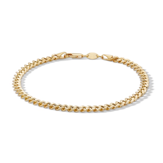 10K Hollow Gold Bonded Cuban Chain Bracelet