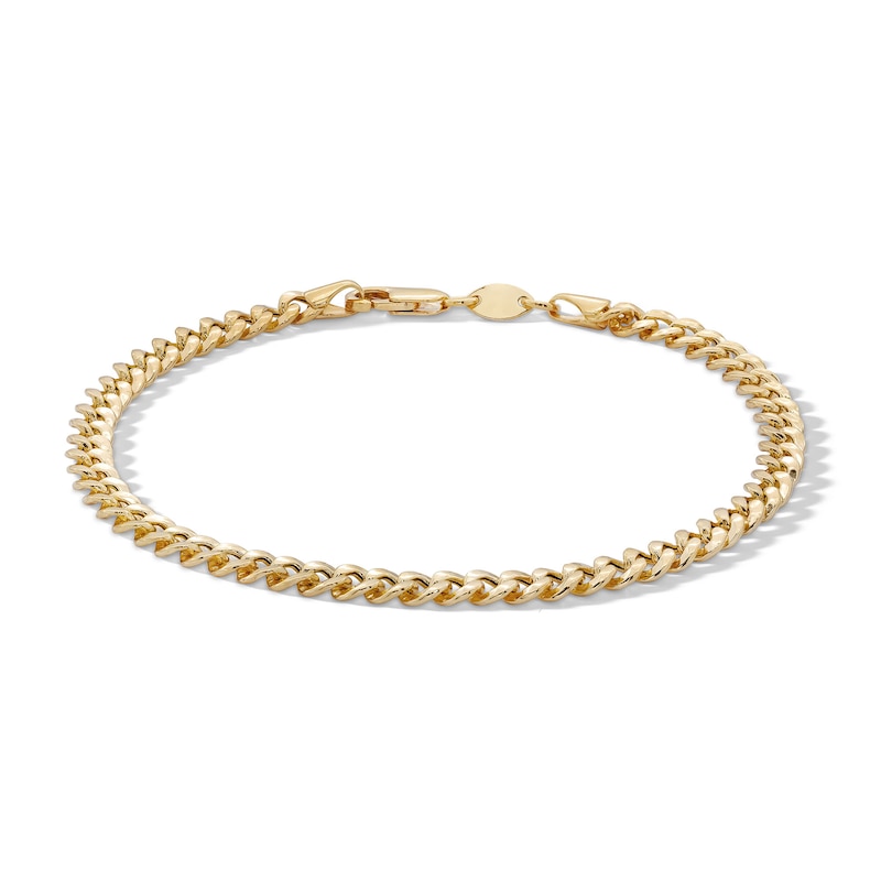 Main Image 1 of 10K Hollow Gold Bonded Cuban Chain Bracelet - 8.5"