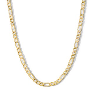 10K Hollow Gold Bonded Figaro Chain - 24"
