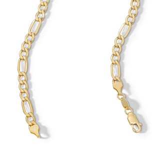 10K Hollow Gold Bonded Figaro Chain - 24"