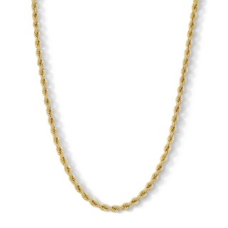 10K Hollow Gold Bonded Rope Chain - 22"