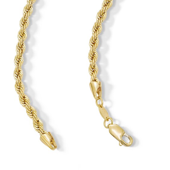 10K Hollow Gold Bonded Rope Chain - 22"
