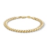Thumbnail Image 1 of 10K Hollow Gold Bonded Cuban Chain Bracelet - 8.5"