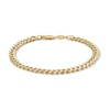 Thumbnail Image 1 of 10K Hollow Gold Bonded Cuban Chain Bracelet - 8.5"