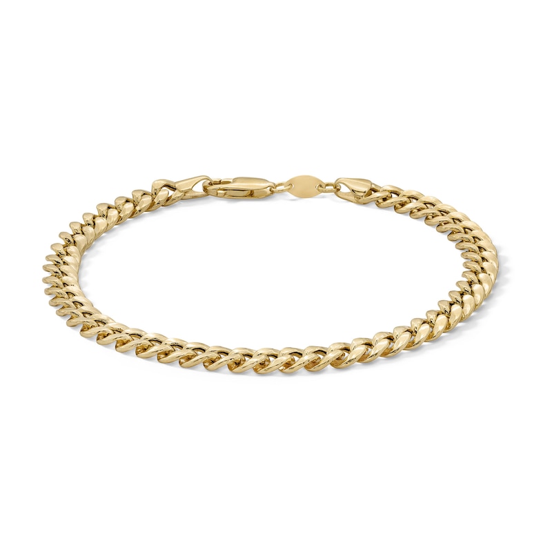 Main Image 1 of 10K Hollow Gold Bonded Cuban Chain Bracelet - 8.5"