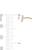 Thumbnail Image 2 of ​​​​​​​​​​​​​​14K Gold Diamond Accent Double Baguette L-Shape Nose Stud - 18G 5/16"