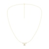 Thumbnail Image 1 of 14K Gold Plated 1/6 CT. T.W. Lab-Grown Diamond Three Stone Heart Pendant Necklace - 18"