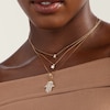 Thumbnail Image 4 of 10K Solid Gold 1/6 CT. T.W. Lab-Grown Diamond Two Stone Pendant - 18"