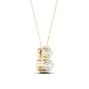 Thumbnail Image 5 of 10K Solid Gold 1/6 CT. T.W. Lab-Grown Diamond Two Stone Pendant - 18"