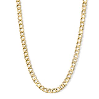 10K Hollow Gold Bonded Curb Chain - 22"