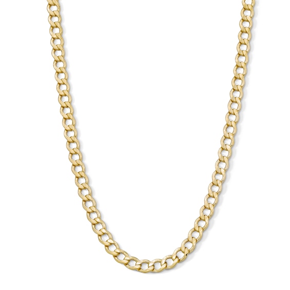 10K Hollow Gold Bonded Curb Chain - 22"