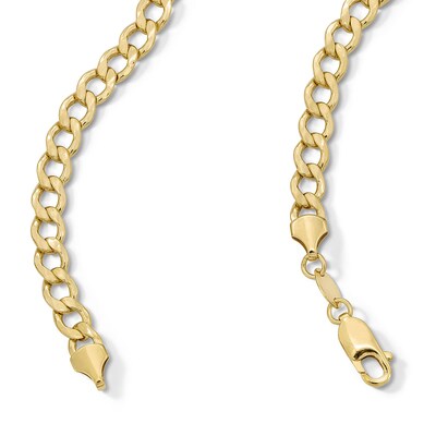10K Hollow Gold Bonded Curb Chain - 22"