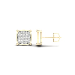14K Gold Plated 1/2 CT. T. Lab-Grown Diamond Square Center Studs