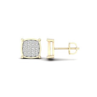 14K Gold Plated 1/2 CT. T. Lab-Grown Diamond Square Center Studs