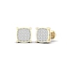 Thumbnail Image 2 of 14K Gold Plated 1/2 CT. T. Lab-Grown Diamond Square Center Studs