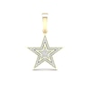 Thumbnail Image 1 of 10K Solid Gold 1/4 CT. T.W. Lab-Grown Diamond Large Star Necklace Charm