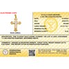 Thumbnail Image 3 of 10K Solid Gold 1/4 CT. TW. Lab-Grown Diamond Flared Edge Cross Necklace Charm