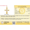 Thumbnail Image 3 of 10K Solid Gold 1/10 CT. TW. Lab-Grown Diamond Center Stone Cross Necklace Charm