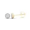 Thumbnail Image 1 of 10K Solid Gold 1/10 CT. T.W. Lab-Grown Diamond Beaded Frame Studs