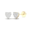 Thumbnail Image 2 of 10K Solid Gold 1/3 CT. T.W. Lab-Grown Diamond Heart Studs