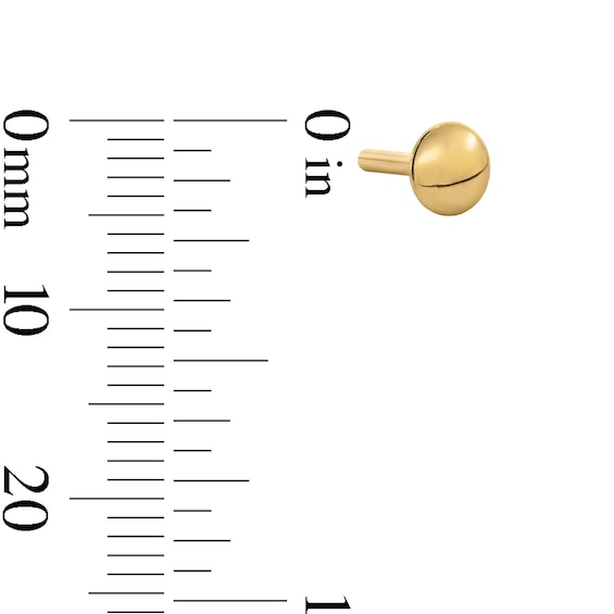 14K Hollow Gold Cartilage Tube - 16G 5/16"