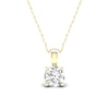 Thumbnail Image 1 of 10K Solid Gold 1/3 CT. T.W. Lab-Grown Diamond Solitaire Pendant - 16" + 2"