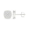 Thumbnail Image 1 of ​​​​​​​Sterling Silver 1/2 CT. T.W. Lab-Grown Diamond Square Rounded Edge Studs
