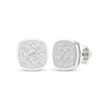Thumbnail Image 2 of ​​​​​​​Sterling Silver 1/2 CT. T.W. Lab-Grown Diamond Square Rounded Edge Studs