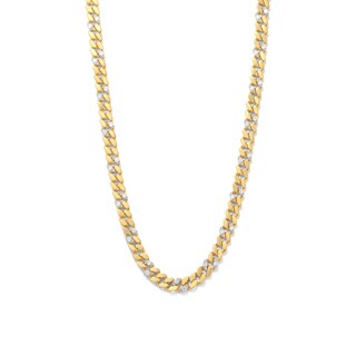 14K Gold Plated 1 CT. TW. Lab-Grown Diamond Curb Link Chain - 20"