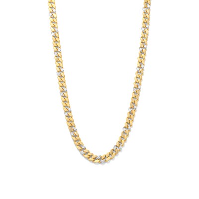 14K Gold Plated 1 CT. TW. Lab-Grown Diamond Curb Link Chain - 20"