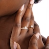 Thumbnail Image 4 of 14K Gold Plated 1/3 CT. T.W. Lab-Grown Diamond Double Band Ring