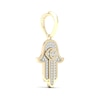 Thumbnail Image 3 of 14K Gold Plated 1/3 CT. T.W. Lab-Grown Diamond Hamsa Necklace Charm