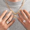 Thumbnail Image 2 of 14K Gold Plated 1/2 CT. TW. Lab-Grown Diamond Lion Medallion Necklace Charm