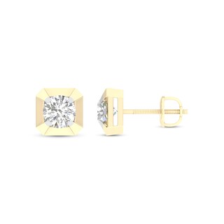 14K Gold Plated 1 CT. T. Lab-Grown Diamond Diagonal Center Studs