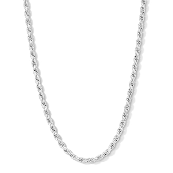 Sterling Silver Diamond-Cut Rope Chain Made in Italy
