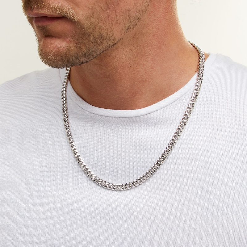 Main Image 2 of ​​​​​​​Sterling Silver Miami Cuban Chain Made in Italy - 22"