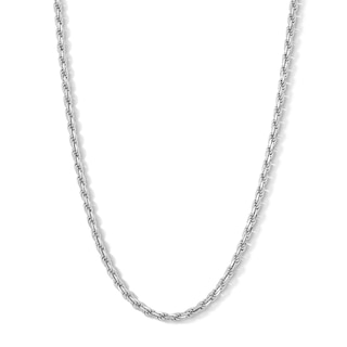 Sterling Silver Diamond-Cut Rope Chain Made in Italy