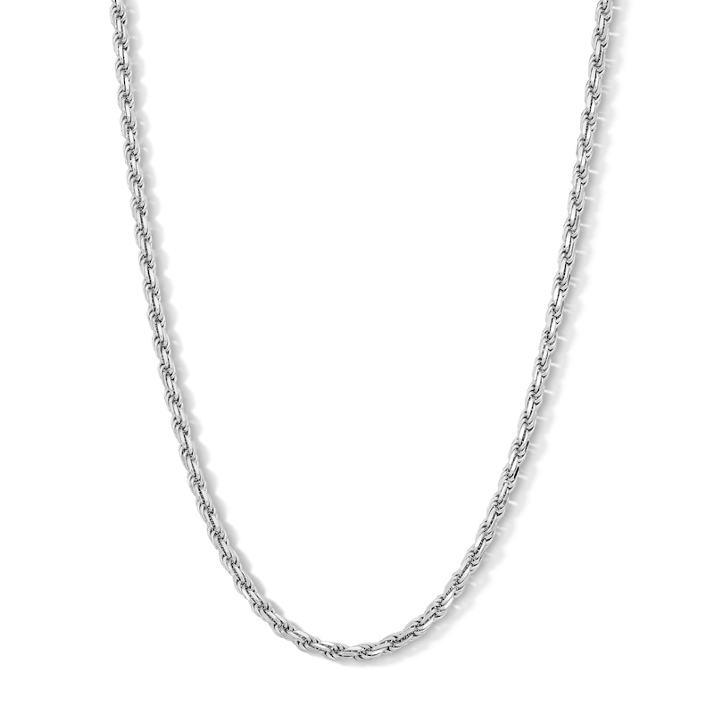 Sterling Silver Diamond-Cut Rope Chain Made in Italy
