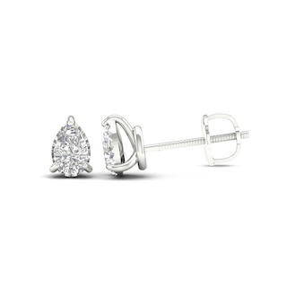 Sterling Silver 1/3 CT. TW. Pear-Shaped Lab-Grown Diamond Solitaire Studs