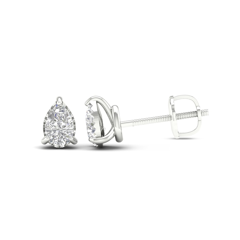 Main Image 1 of Sterling Silver 1/3 CT. TW. Lab-Grown Diamond Pear-Cut Studs