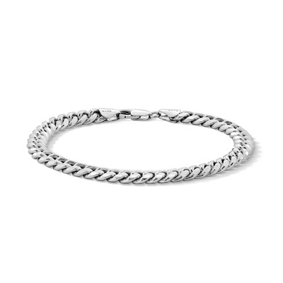 ​​​​​​​Sterling Silver Miami Cuban Chain Bracelet Made in Italy - 8.5"