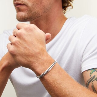 ​​​​​​​Sterling Silver Miami Cuban Chain Bracelet Made in Italy - 8.5"