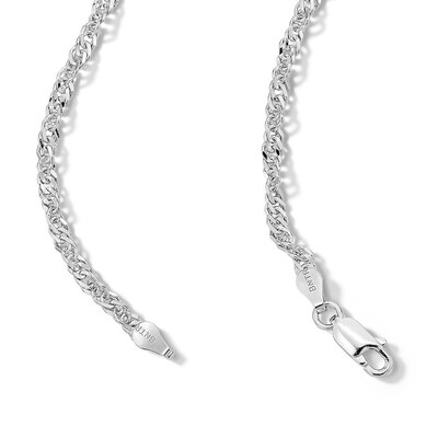 Sterling Silver Singapore Chain Made in Italy