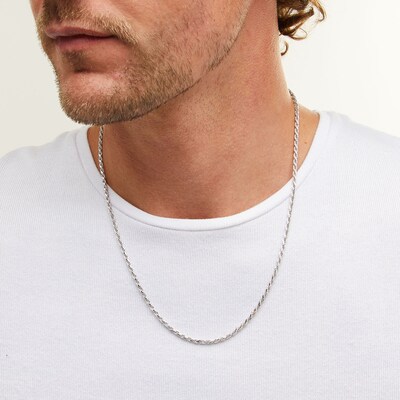 ​​​​​​​Sterling Silver Rope Chain Made in Italy - 22"