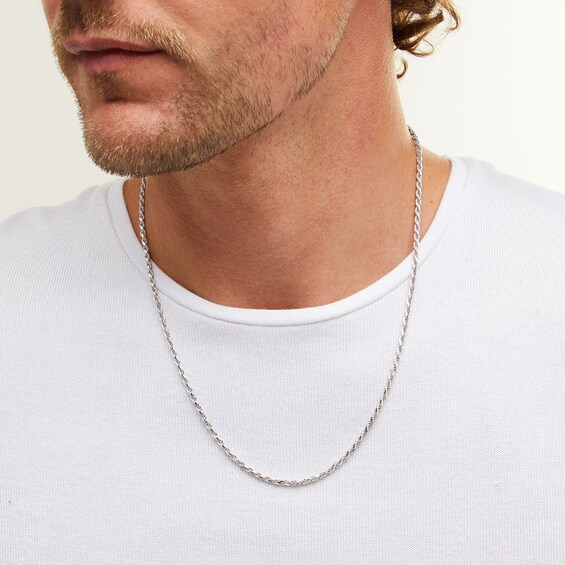 ​​​​​​​Sterling Silver Rope Chain Made in Italy - 22"