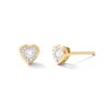 Thumbnail Image 1 of 14K Gold Plated 1/10 CT. TW. Lab-Created Diamond Small Heart Studs