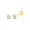 Thumbnail Image 4 of 10K Solid Gold 1/10 CT. T.W. Lab-Grown Diamond Small Bezel Set Solitaire Studs