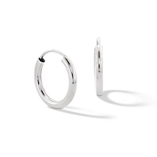 Sterling Silver Hollow Continuous Hoops