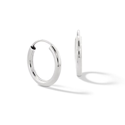 Sterling Silver Hollow Continuous Hoops