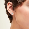 Thumbnail Image 2 of Sterling Silver CZ Round Solitaire Studs